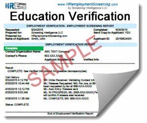 Education Verification